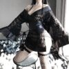 Dark Gothic Japanese Kimono Cosplay Lingerie 6 Dark Gothic Japanese Kimono Cosplay Lingerie 6