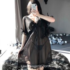 Romantic See-Through Nightwear Cosplay Lingerie 2