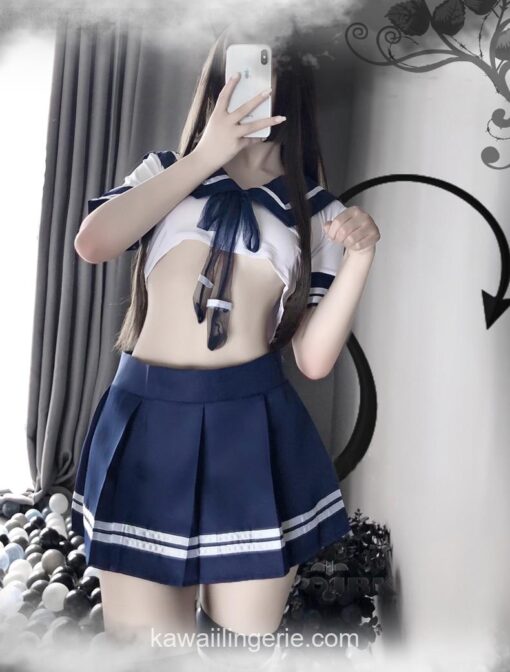 Sexy Japanese School Girl Studient Uniform Cosplay Lingerie 4