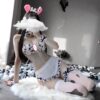 Adorable Cow Maid Anime Girl Cosplay Lingerie 4