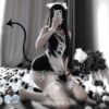 3_23570786697_433091181 (3) Sweet French Maid Apron Servant Cosplay Lingerie