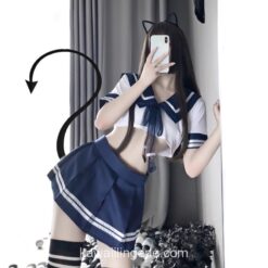 Sexy Japanese School Girl Studient Uniform Cosplay Lingerie 1