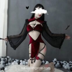 Romantic Gothic Maid Cosplay Lingerie