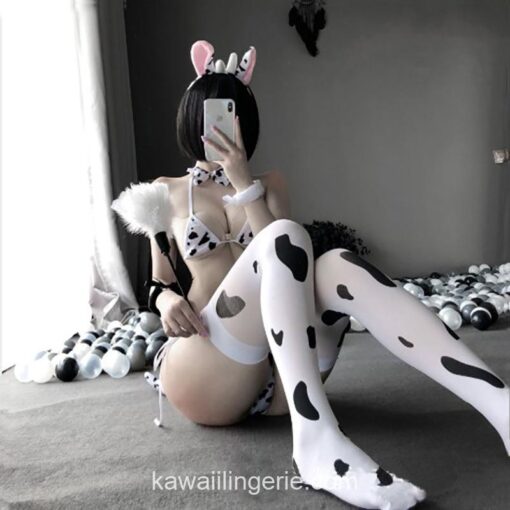 Spicy Anime Cow Cosplay Lingerie 6