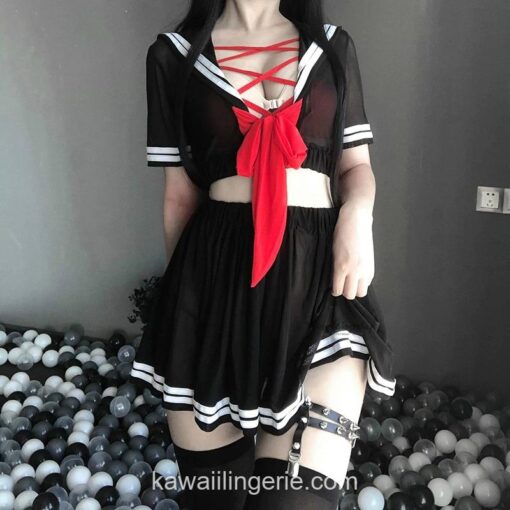 Anime School Girl Student Uniform Cosplay Lingerie 3