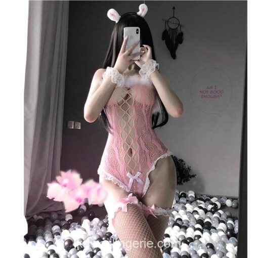 Adorable Bunny Anime Lace Cosplay Lingerie 1