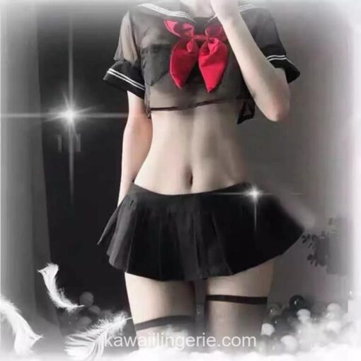 Adorable Anime Student Uniform Cosplay Lingerie 5