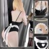 Sexy Hidden Button With Sexy Lace Apron Bodysuit Maid Lingerie 5 Sexy Hidden Button With Sexy Lace Apron Bodysuit Maid Lingerie 5
