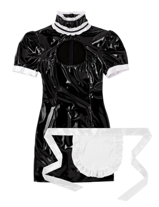Kinky French Body Latex Maid Dress Maid Lingerie 4