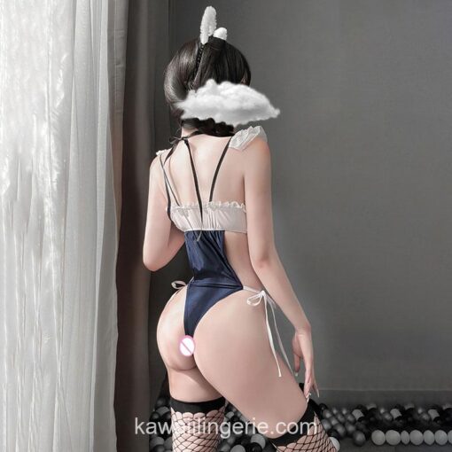 Sexy Maid Cosplay One Piece Bodysuit Lingerie 14