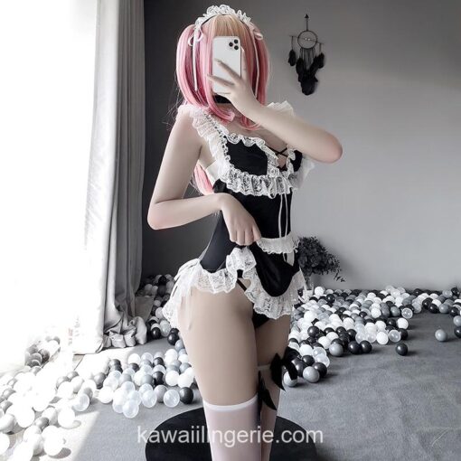 Romantic Maid Cosplay Uniform Lace Kawaii Lingerie 3