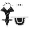 Fetish Bodysuit with Apron and Choker Maid Lingerie 4 Fetish Bodysuit with Apron and Choker Maid Lingerie 4