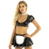 Wetlook Clubwear Party Leather Latex French Maid Lingerie 8 Wetlook Clubwear Party Leather Latex French Maid Lingerie 8