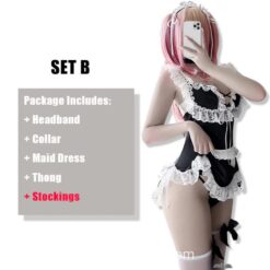 Romantic Maid Cosplay Uniform Lace Kawaii Lingerie 6
