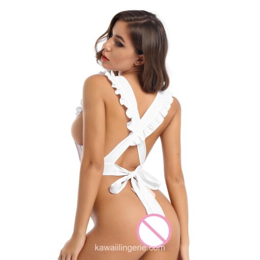Exotic Clubwear Bowknot One-piece Maid Lingerie 4