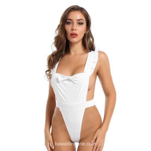 Exotic Clubwear Bowknot One-piece Maid Lingerie