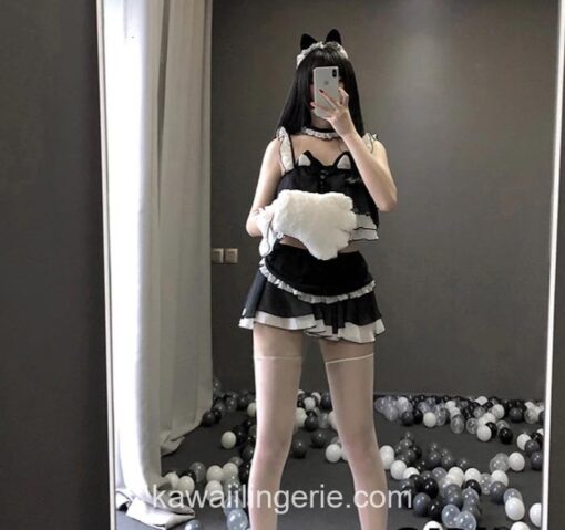 Lolita Cute Cat Maid Uniform Lingerie 3