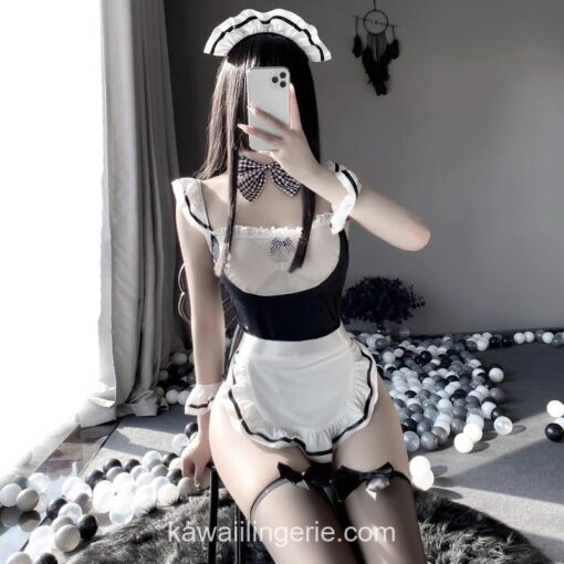 Spicy French Apron Maid Roleplay Sexy Costume Lingerie 2