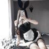 Charming Bunny Girl Sexy Cosplay Leather Maid Outfit Lingerie 9