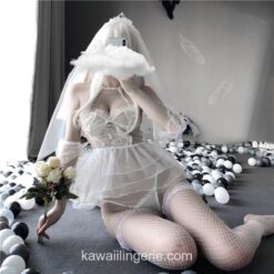 Kawaii Bride Outfit Anime See Through Cosplay Lingerie 3 Kawaii Bride Outfit Anime See Through Cosplay Lingerie 3