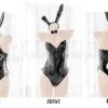 Charming Bunny Costume PU Leather One Piece Bodysuit Cosplay Lingerie 10 Charming Bunny Costume PU Leather One Piece Bodysuit Cosplay Lingerie 10