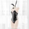 Charming Bunny Costume PU Leather One Piece Bodysuit Cosplay Lingerie 4 Charming Bunny Costume PU Leather One Piece Bodysuit Cosplay Lingerie 4