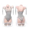 Adorable Bride Cosplay Outfit Exotic Stretch Bodysuit Cosplay Lingerie 4