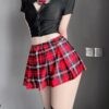 Charming Japanese Schoolgirl Cosplay Uniform Plaid Skirt Anime Lingerie 8 Charming Japanese Schoolgirl Cosplay Uniform Plaid Skirt Anime Lingerie 8