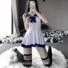 Kinky Summer School Girl Sailor Cosplay Lingerie 1