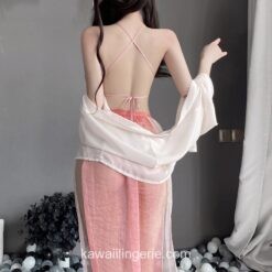 Kawaii Chinese Traditional Bathrobe Mesh Bandage Suit Cosplay Lingerie 1