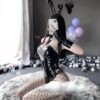 Charming Bunny Costume PU Leather One Piece Bodysuit Cosplay Lingerie 1 Charming Bunny Costume PU Leather One Piece Bodysuit Cosplay Lingerie 1