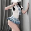 Kinky School Girl Cosplay College Pleated Skirt Anime Lingerie 7