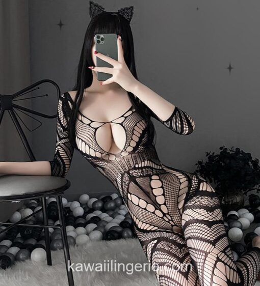 Open Crotch Bodystocking Elasticity Erotic Fishnet Cosplay Lingerie 7