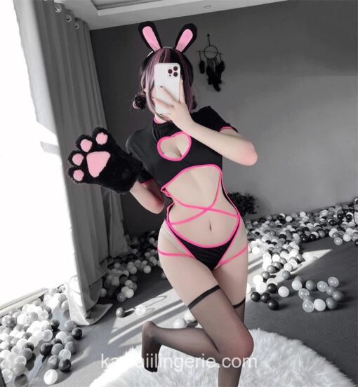 Spicy Sexy Heart-Shaped HoBunny Cosplay Costume Kawaii Lingerie 1