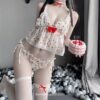 img_4_Women-Erotic-Sexy-Lingerie-Lolita-Strawberry-Printed-Sweet-Underwear-Cute-Sleepwear-Uniform-G-String-White-Pajamas.jpg_.webp Adorable Embroidery Camisole Kawaii Strawberry Sleepwear Anime Lingerie