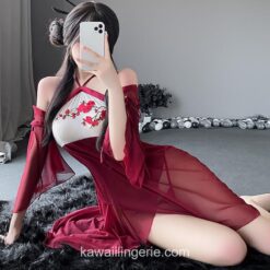 Fancy Sleepwear Halter Embroidery Blossom Anime Lingerie 2 Fancy Sleepwear Halter Embroidery Blossom Anime Lingerie 2