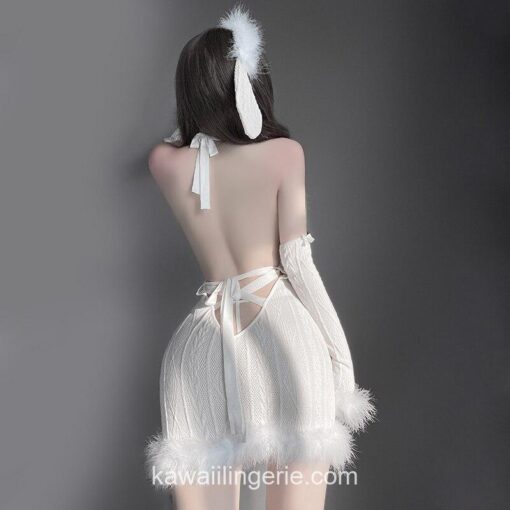 Adorable Halter Backless Slim Bodycon Mini Dress Kawaii Lingerie 5
