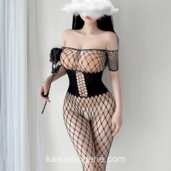Kinky Fishnet Crotchless Bodystockings Kawaii Lingerie 1