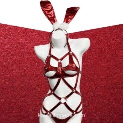 Spicy Bunny Cosplay Leather Bondage Cosplay Lingerie 2