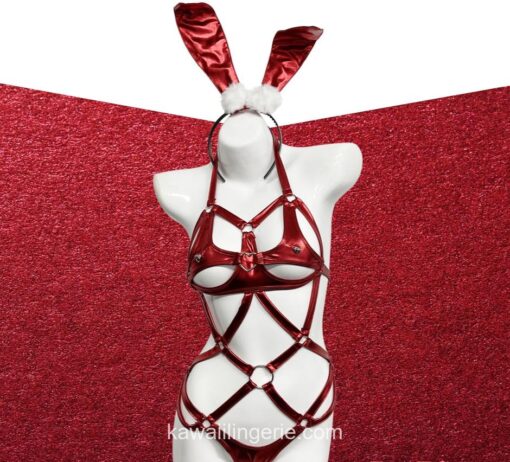 Spicy Bunny Cosplay Leather Bondage Cosplay Lingerie 2