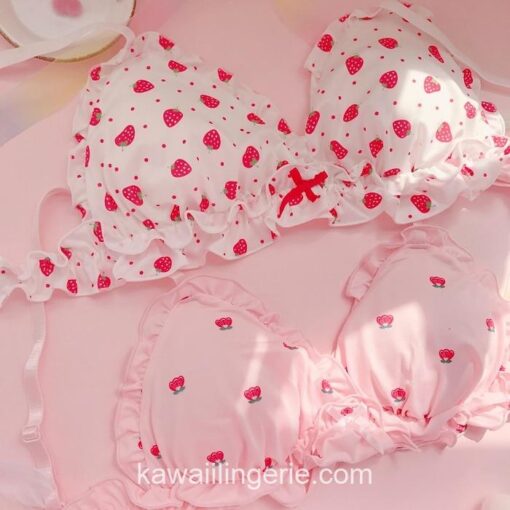 Strawberry Milk Silk Underwear Set 5