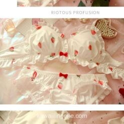 Strawberry Kawaii Bra & Panties Set 2