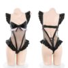 Shiny Cat Girl Leather Bodysuit 1
