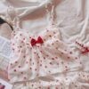 Lace Cut Strawberry Pajamas Set 3 Lace Cut Strawberry Pajamas Set 3