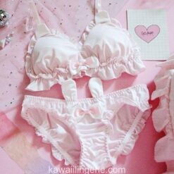 Bow Ruffle Rabbit Ears Lingerie Set 2