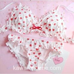 Strawberry Milk Silk Underwear Set 1