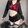 Black Red Uniform Cosplay Mini Skirt Set 1 Black Red Uniform Cosplay Mini Skirt Set 1